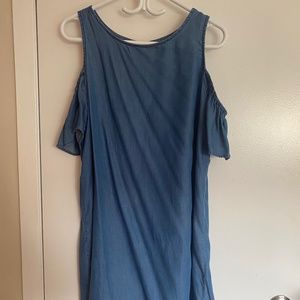 Cold shoulder denim dress size L